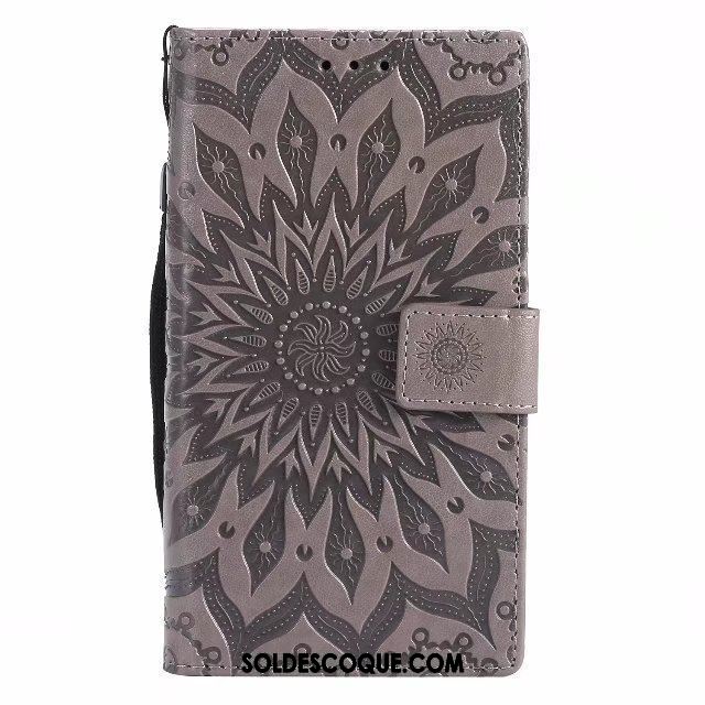 Coque Sony Xperia L2 Étui En Cuir Carte Protection Modèle Fleurie Téléphone Portable France