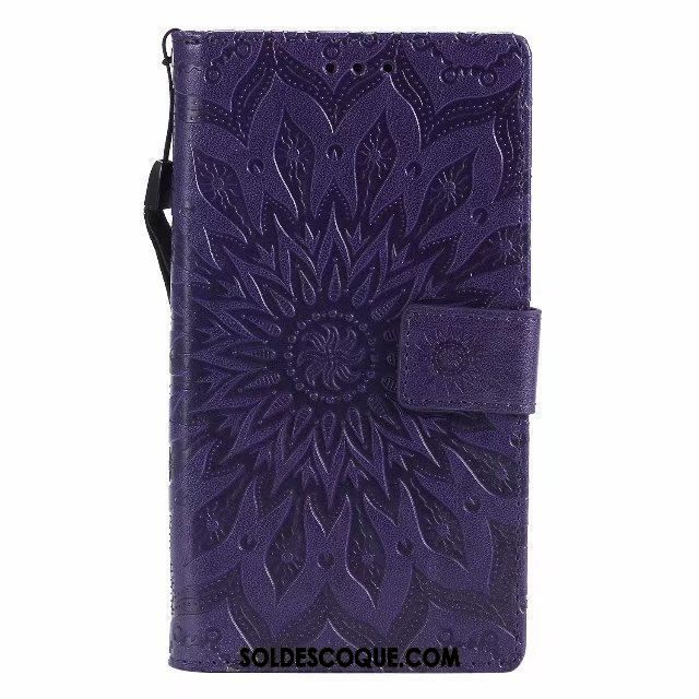 Coque Sony Xperia L2 Étui En Cuir Carte Protection Modèle Fleurie Téléphone Portable France