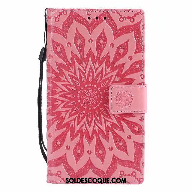 Coque Sony Xperia L2 Étui En Cuir Carte Protection Modèle Fleurie Téléphone Portable France