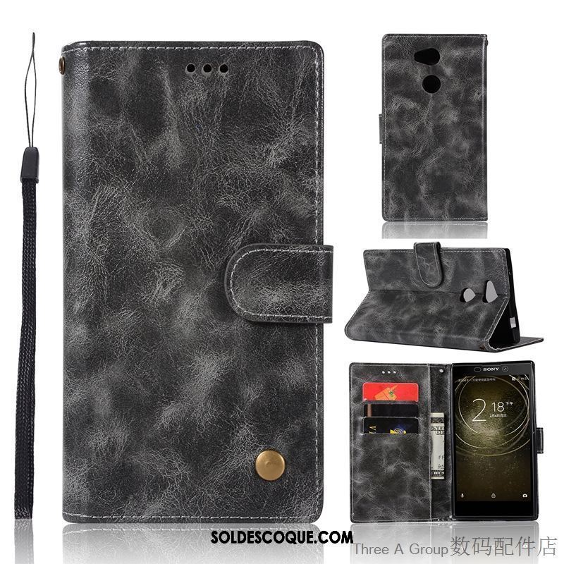 Coque Sony Xperia L2 Étui En Cuir Téléphone Portable Protection Business Fluide Doux Pas Cher