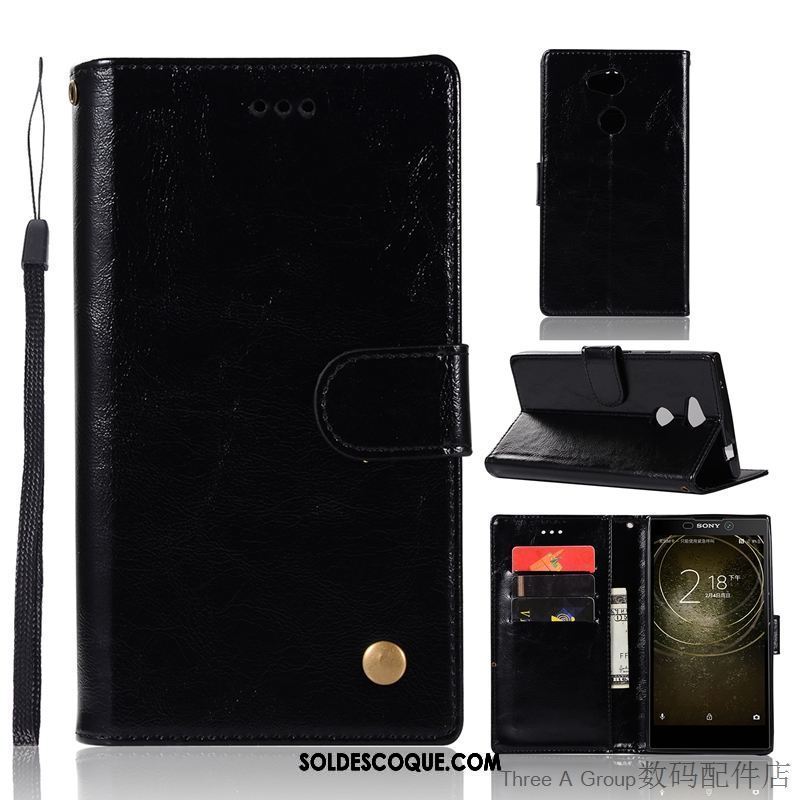 Coque Sony Xperia L2 Étui En Cuir Téléphone Portable Protection Business Fluide Doux Pas Cher