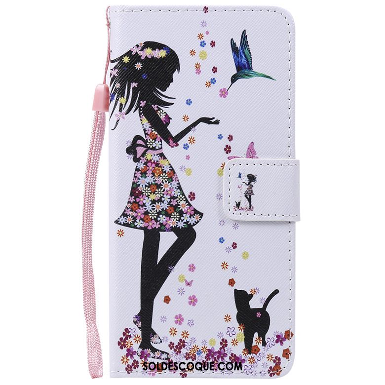 Coque Sony Xperia L3 Blanc Protection Étui En Cuir Peinture Téléphone Portable En Vente