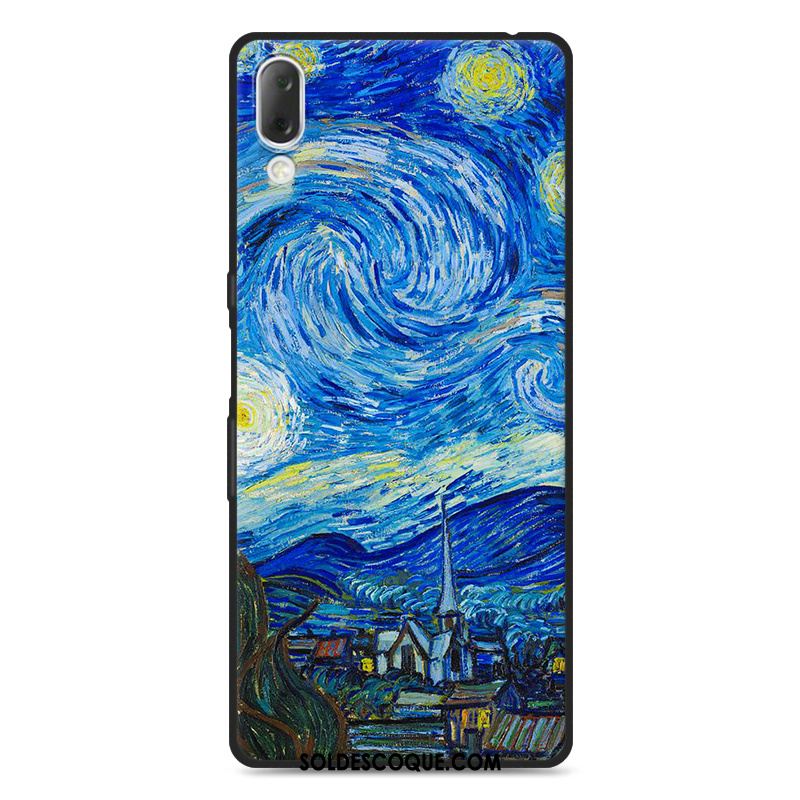 Coque Sony Xperia L3 Fluide Doux Incassable Dessin Animé Téléphone Portable Délavé En Daim En Vente