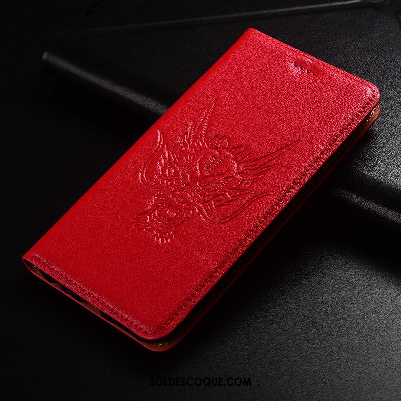 Coque Sony Xperia L3 Modèle Fleurie Étui Étui En Cuir Dragon Cuir Véritable Soldes