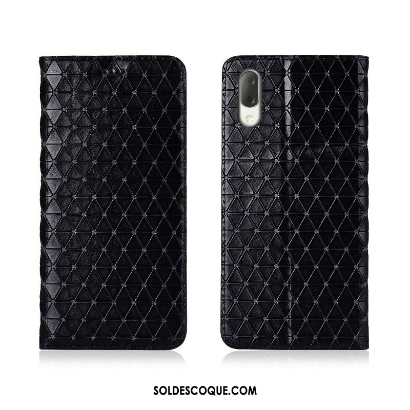 Coque Sony Xperia L3 Tout Compris Délavé En Daim Nouveau Étui Plaid Housse En Vente