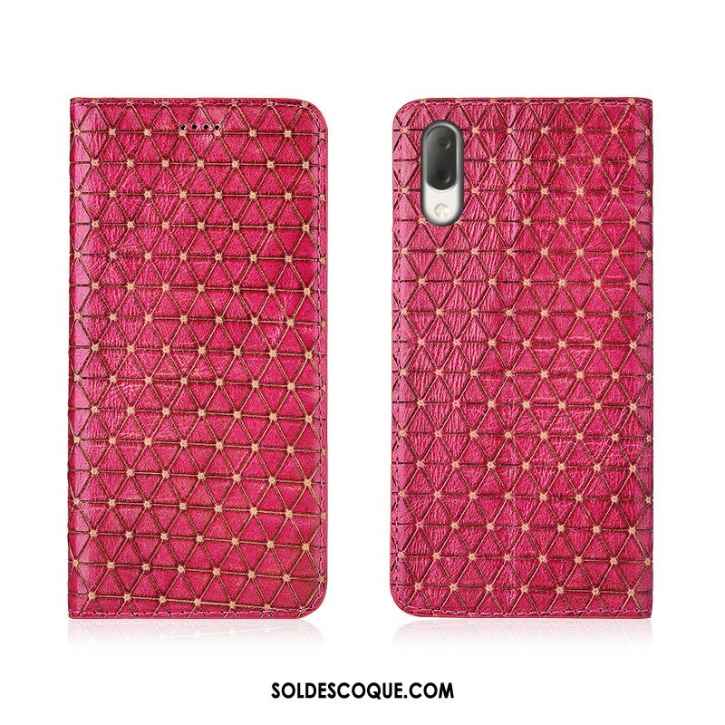 Coque Sony Xperia L3 Tout Compris Délavé En Daim Nouveau Étui Plaid Housse En Vente