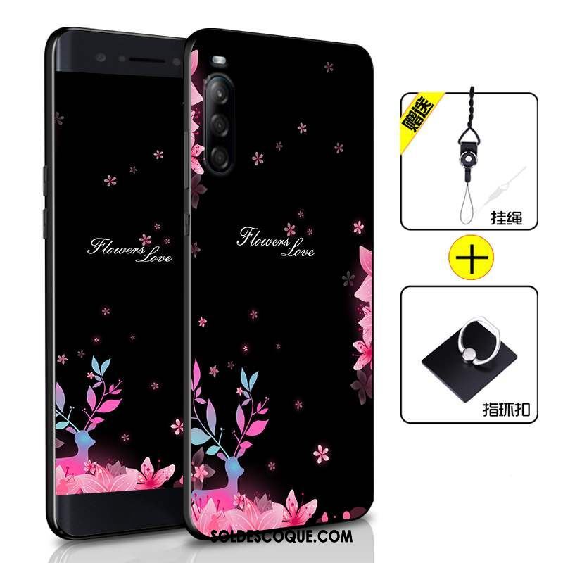 Coque Sony Xperia L4 Incassable Fluide Doux Téléphone Portable Étui Noir Pas Cher