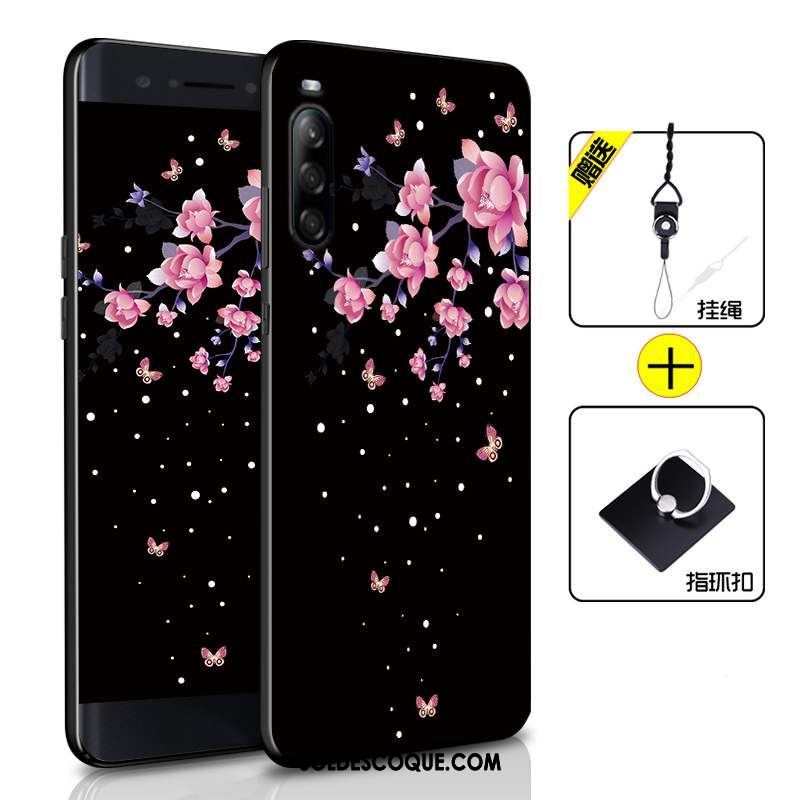 Coque Sony Xperia L4 Incassable Fluide Doux Téléphone Portable Étui Noir Pas Cher