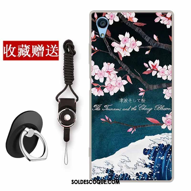 Coque Sony Xperia Xa Art Incassable Bleu Fluide Doux Créatif Pas Cher