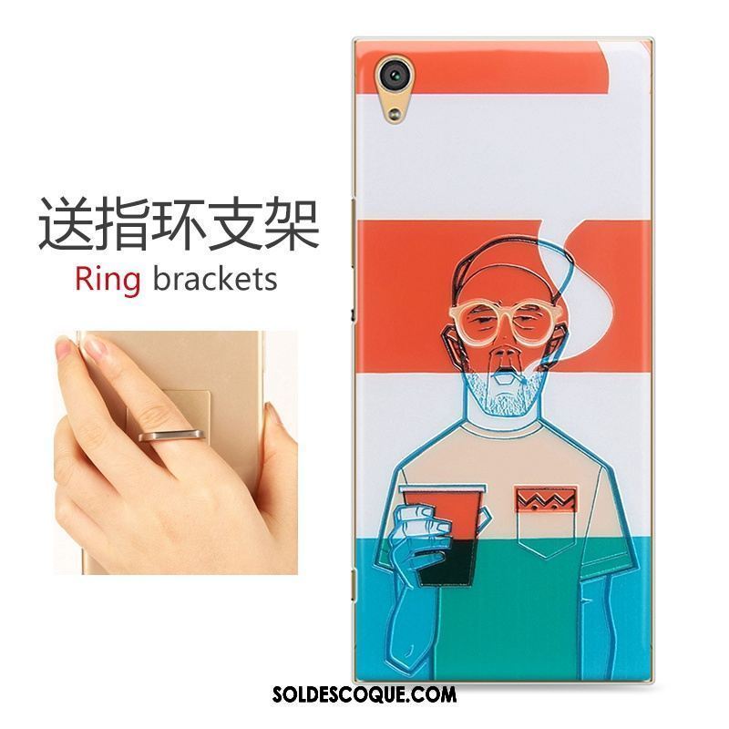 Coque Sony Xperia Xa Bleu Étui Gaufrage Dessin Animé Tendance Soldes