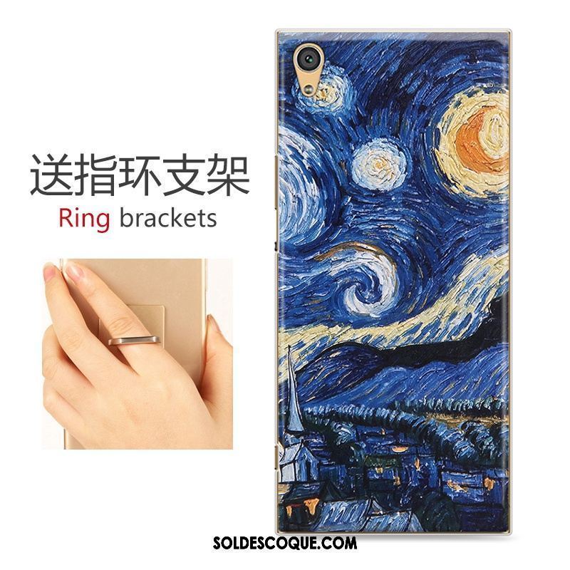 Coque Sony Xperia Xa Bleu Étui Gaufrage Dessin Animé Tendance Soldes