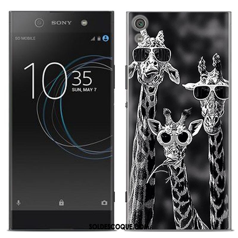 Coque Sony Xperia Xa Créatif Dessin Animé Fluide Doux Gris Peinture Pas Cher