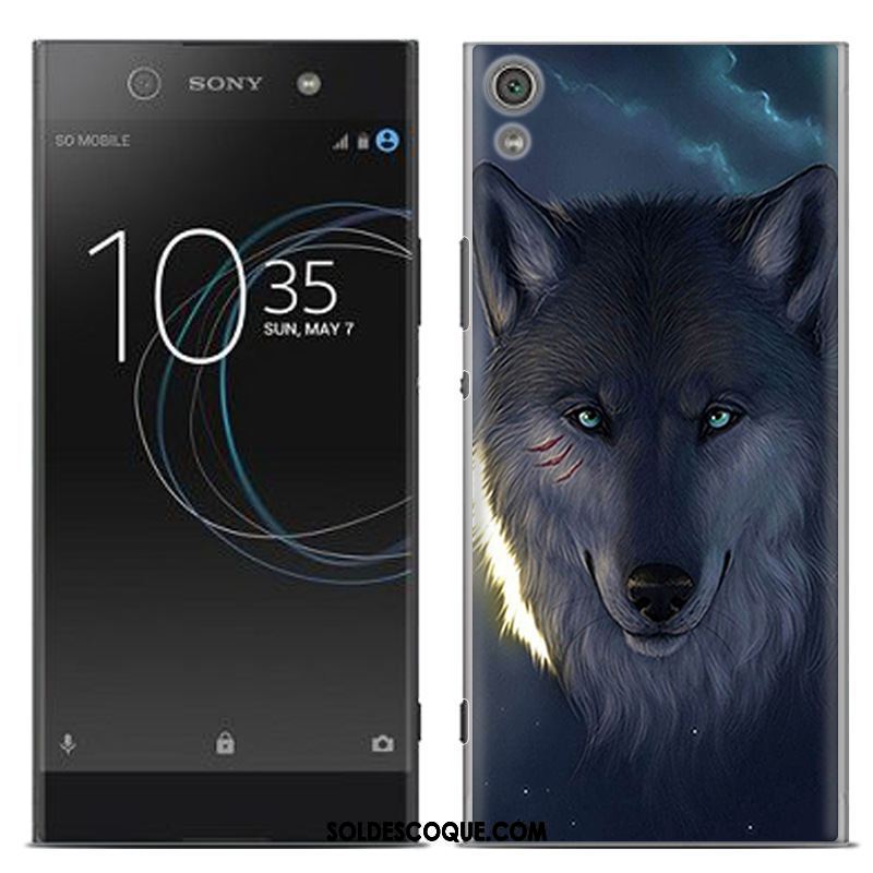 Coque Sony Xperia Xa Créatif Dessin Animé Fluide Doux Gris Peinture Pas Cher