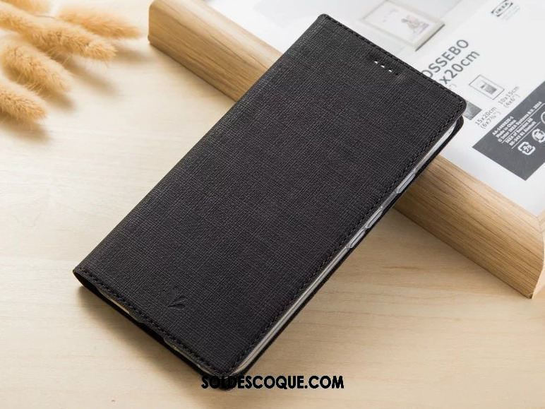 Coque Sony Xperia Xa Fluide Doux Carte Étui En Cuir Boucle Magnétique Gris En Vente