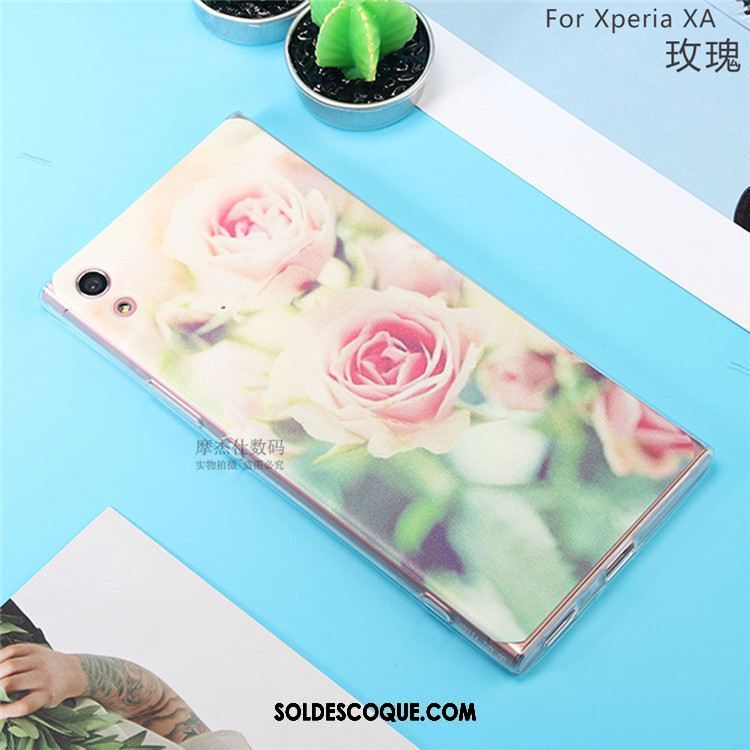 Coque Sony Xperia Xa Protection Peinture Transparent Vert Très Mince En Vente