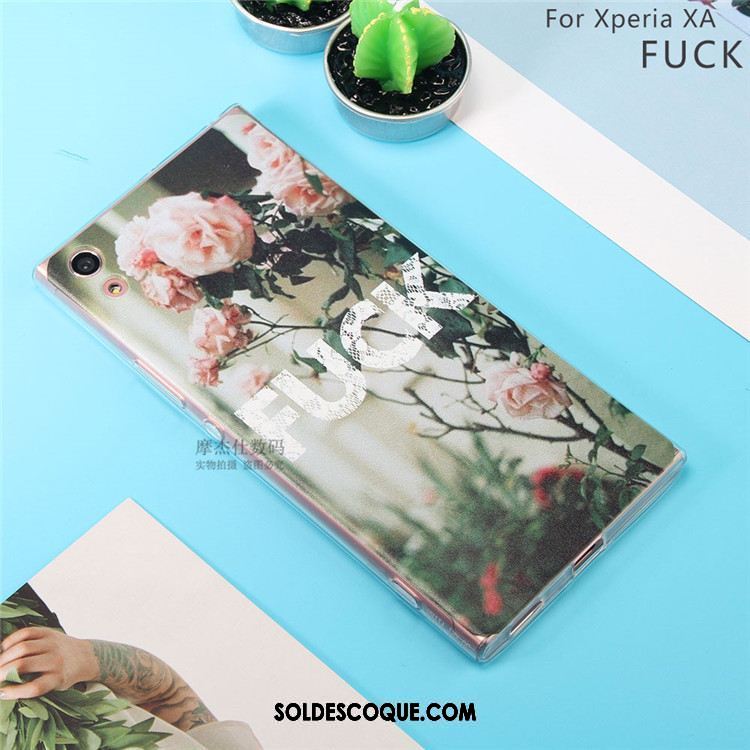 Coque Sony Xperia Xa Protection Peinture Transparent Vert Très Mince En Vente