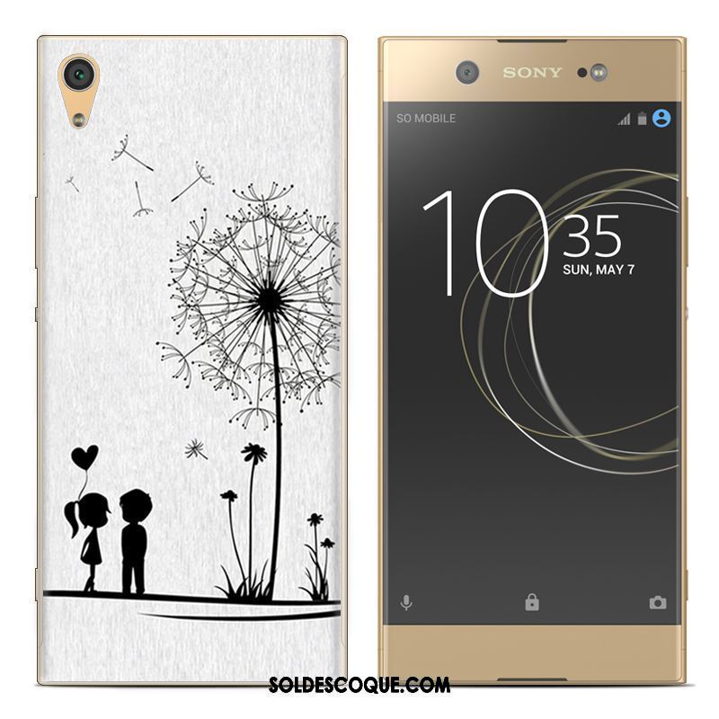 Coque Sony Xperia Xa Téléphone Portable Créatif Noir Peinture Fluide Doux En Ligne