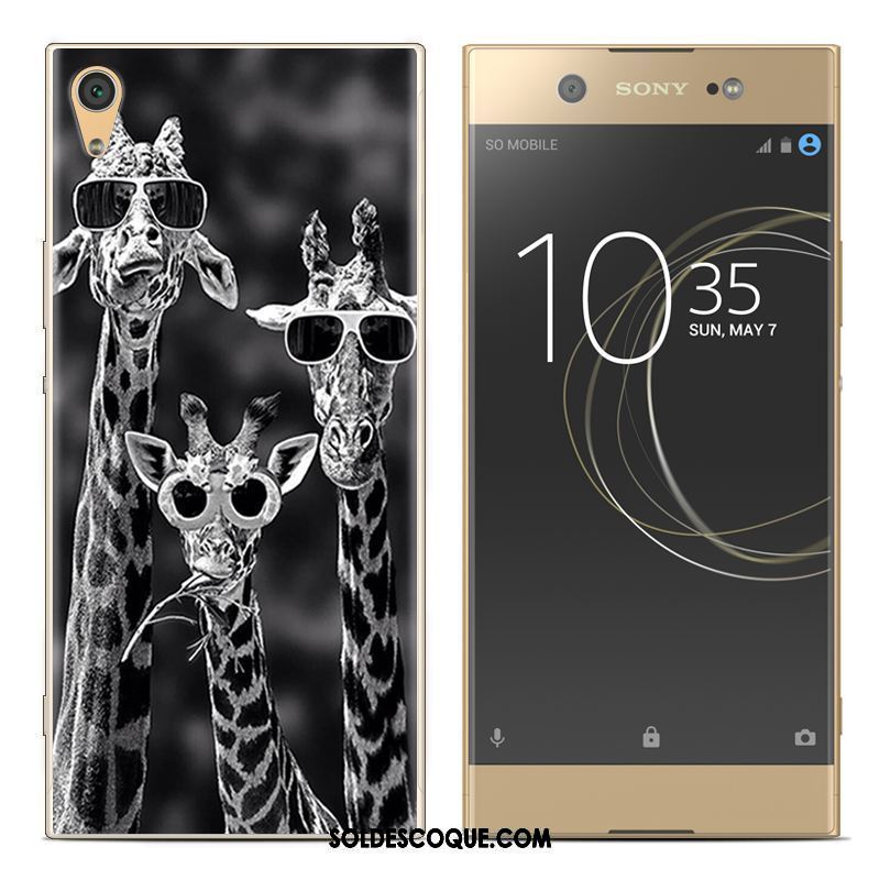 Coque Sony Xperia Xa Téléphone Portable Créatif Noir Peinture Fluide Doux En Ligne