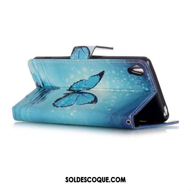 Coque Sony Xperia Xa Téléphone Portable Protection Étui En Cuir Bleu France