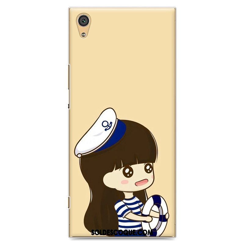 Coque Sony Xperia Xa Ultra Dessin Animé Jaune Étui Protection Amoureux Pas Cher