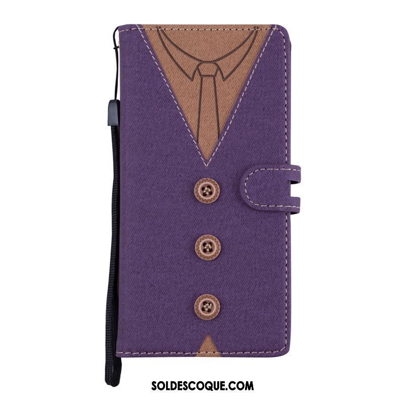 Coque Sony Xperia Xa Épissure Support Tendance Violet Portefeuille En Ligne