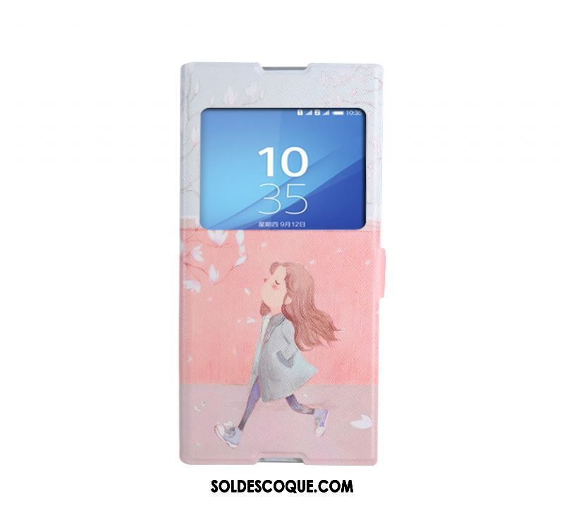 Coque Sony Xperia Xa1 Blanc Dessin Animé Support Étui En Cuir Protection En Ligne