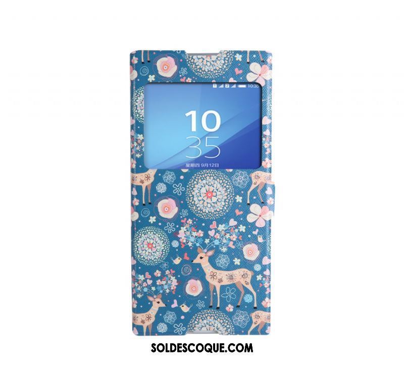 Coque Sony Xperia Xa1 Blanc Dessin Animé Support Étui En Cuir Protection En Ligne