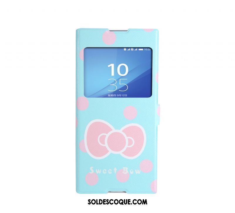 Coque Sony Xperia Xa1 Blanc Dessin Animé Support Étui En Cuir Protection En Ligne