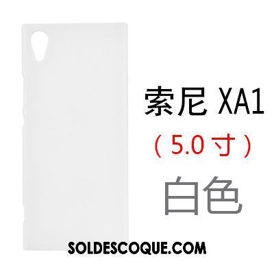 Coque Sony Xperia Xa1 Bleu Délavé En Daim Étui Téléphone Portable Difficile Housse Pas Cher