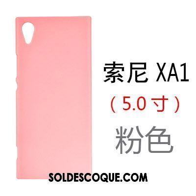 Coque Sony Xperia Xa1 Bleu Délavé En Daim Étui Téléphone Portable Difficile Housse Pas Cher