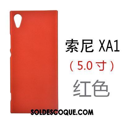 Coque Sony Xperia Xa1 Bleu Délavé En Daim Étui Téléphone Portable Difficile Housse Pas Cher