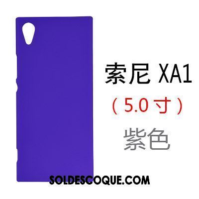 Coque Sony Xperia Xa1 Bleu Délavé En Daim Étui Téléphone Portable Difficile Housse Pas Cher