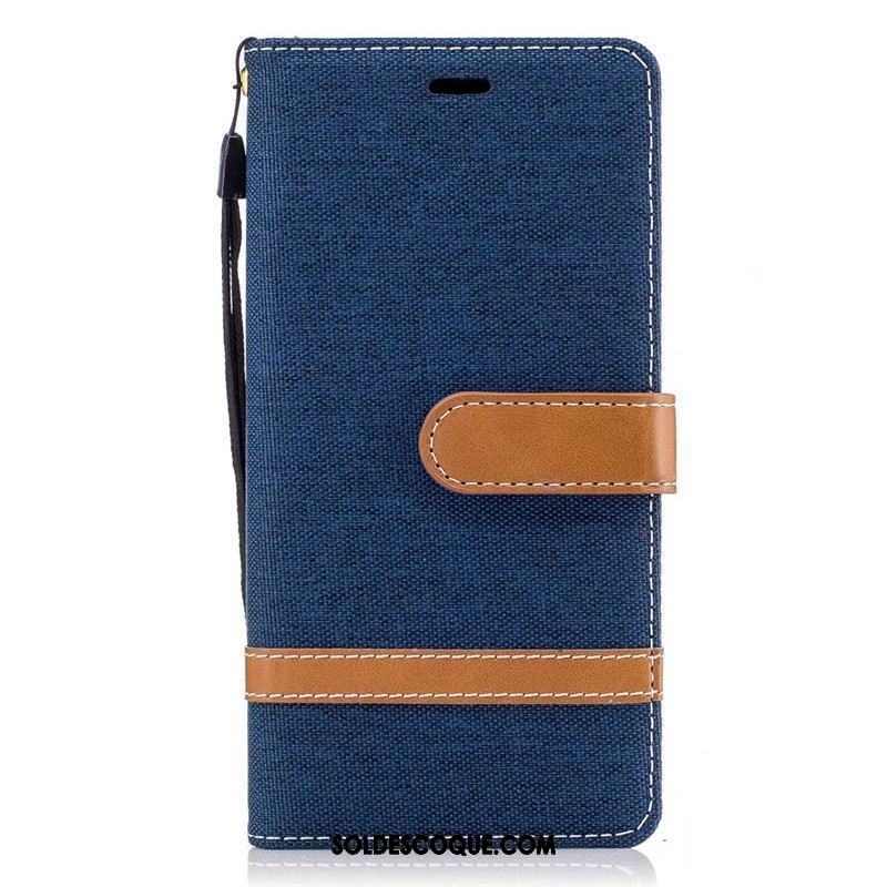 Coque Sony Xperia Xa1 En Denim Étui Protection Étui En Cuir Téléphone Portable En Vente