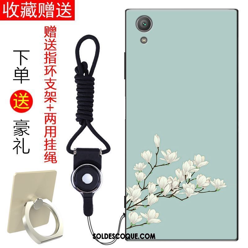 Coque Sony Xperia Xa1 Fluide Doux Frais Téléphone Portable Vert Protection Soldes