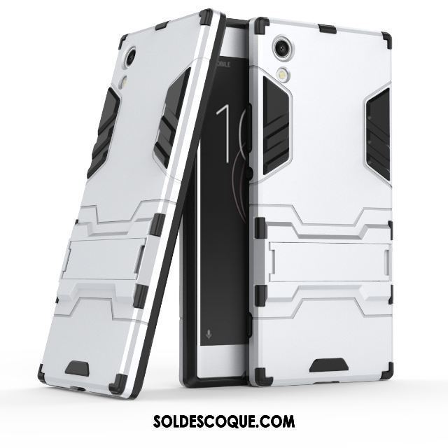 Coque Sony Xperia Xa1 Noir Téléphone Portable Protection Incassable Délavé En Daim Soldes