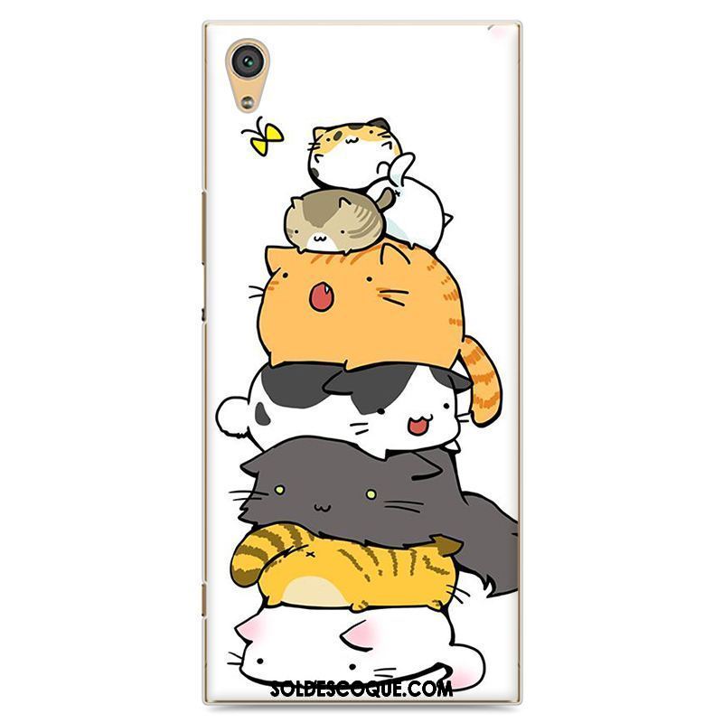 Coque Sony Xperia Xa1 Peinture Dessin Animé Bleu Étui Difficile En Vente