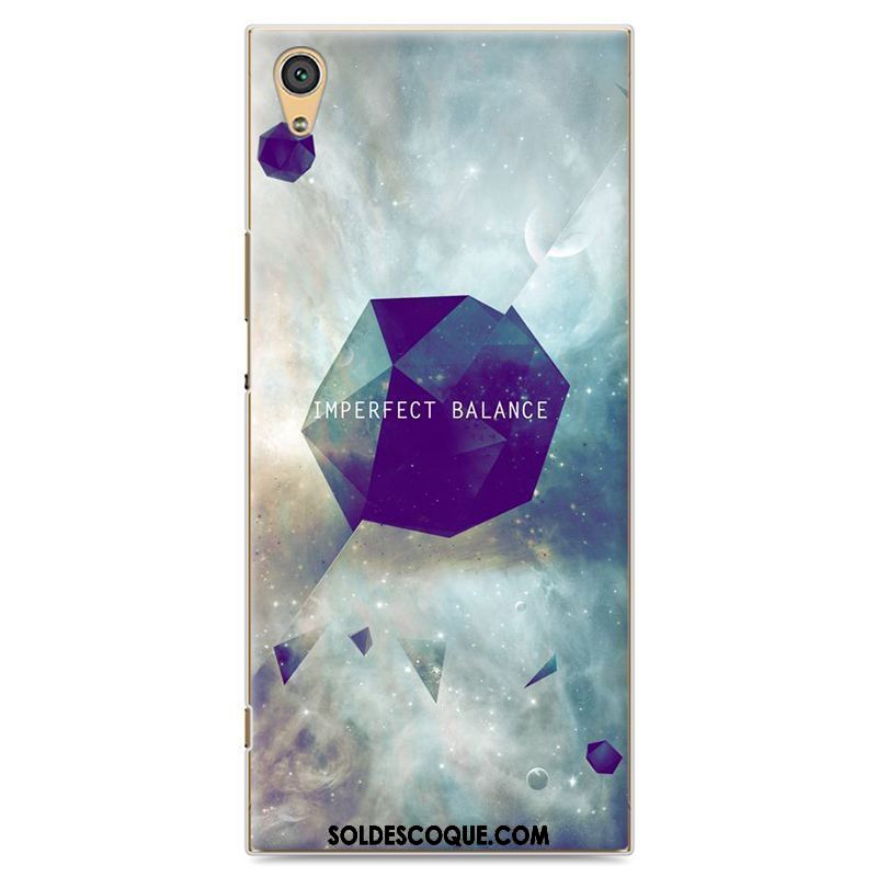 Coque Sony Xperia Xa1 Peinture Dessin Animé Bleu Étui Difficile En Vente