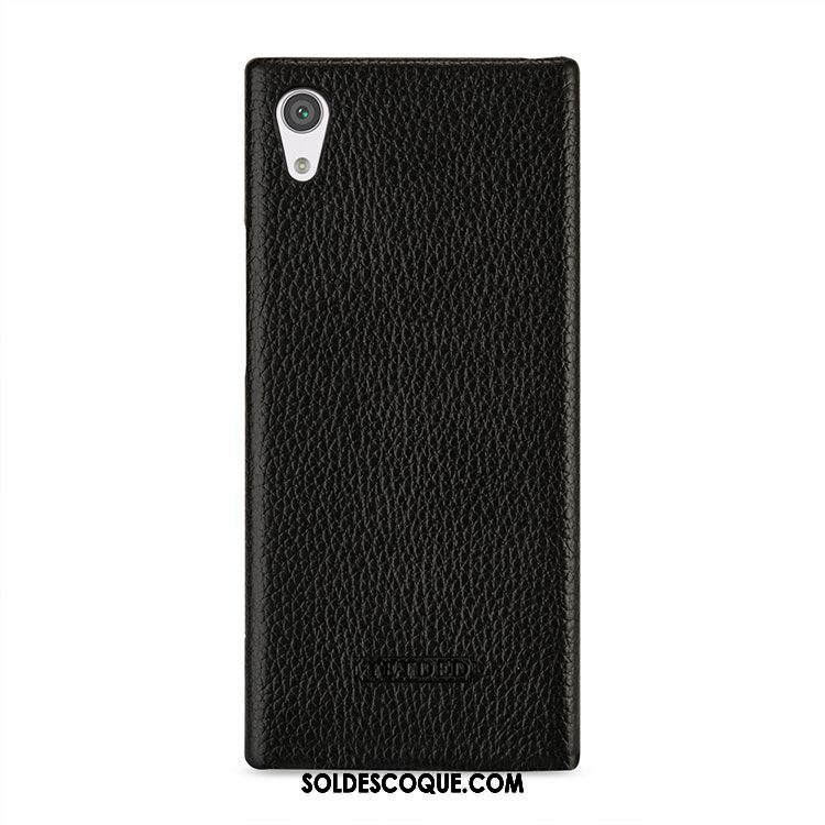 Coque Sony Xperia Xa1 Plus Jaune Étui Téléphone Portable Cuir Véritable Étui En Cuir France