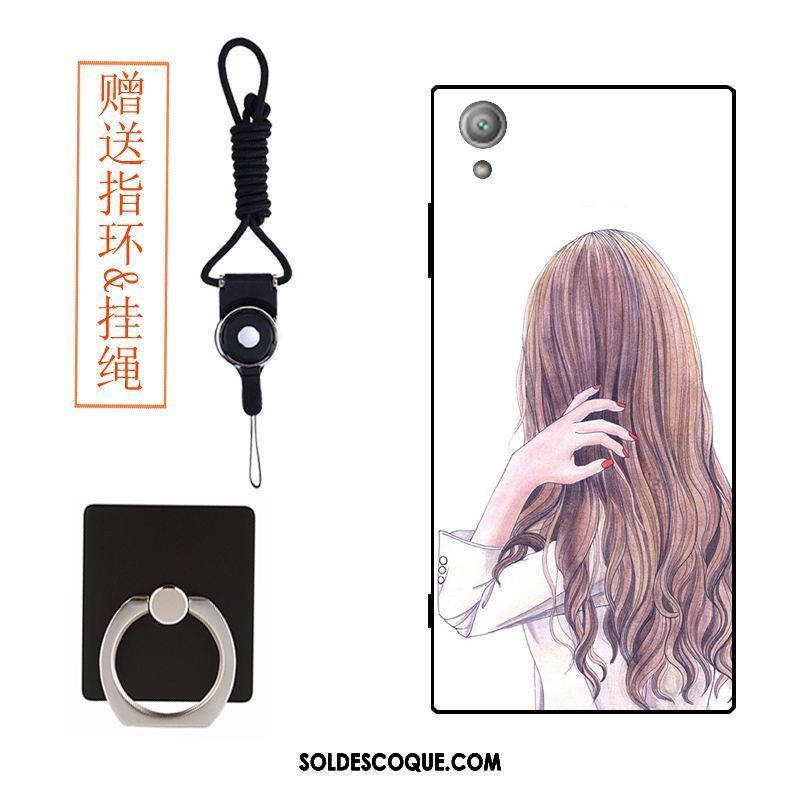 Coque Sony Xperia Xa1 Plus Noir Protection Dessin Animé Délavé En Daim Tout Compris Pas Cher