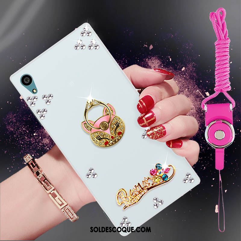 Coque Sony Xperia Xa1 Plus Ornements Suspendus Téléphone Portable Fluide Doux Tendance Strass Pas Cher