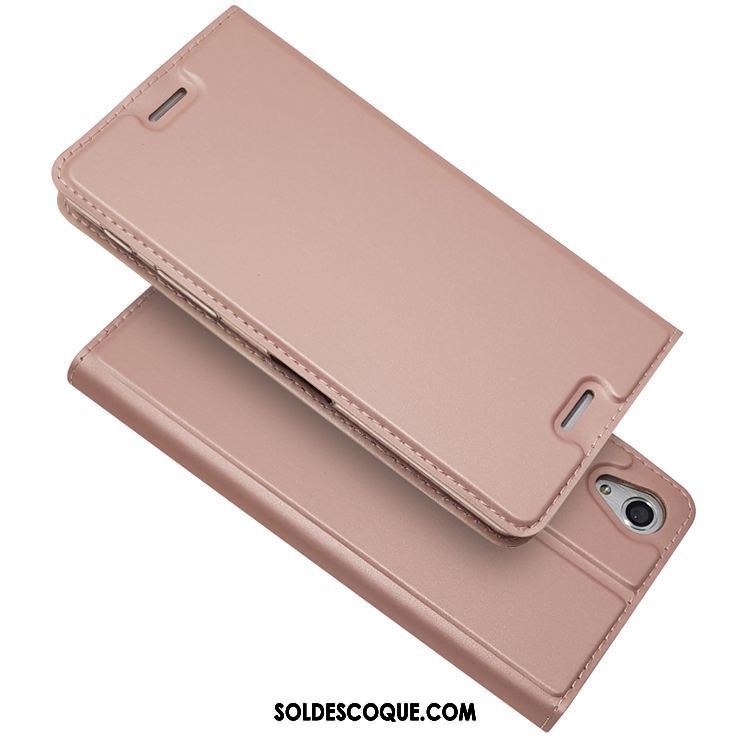 Coque Sony Xperia Xa1 Plus Très Mince Étui Étui En Cuir Rose Téléphone Portable Pas Cher