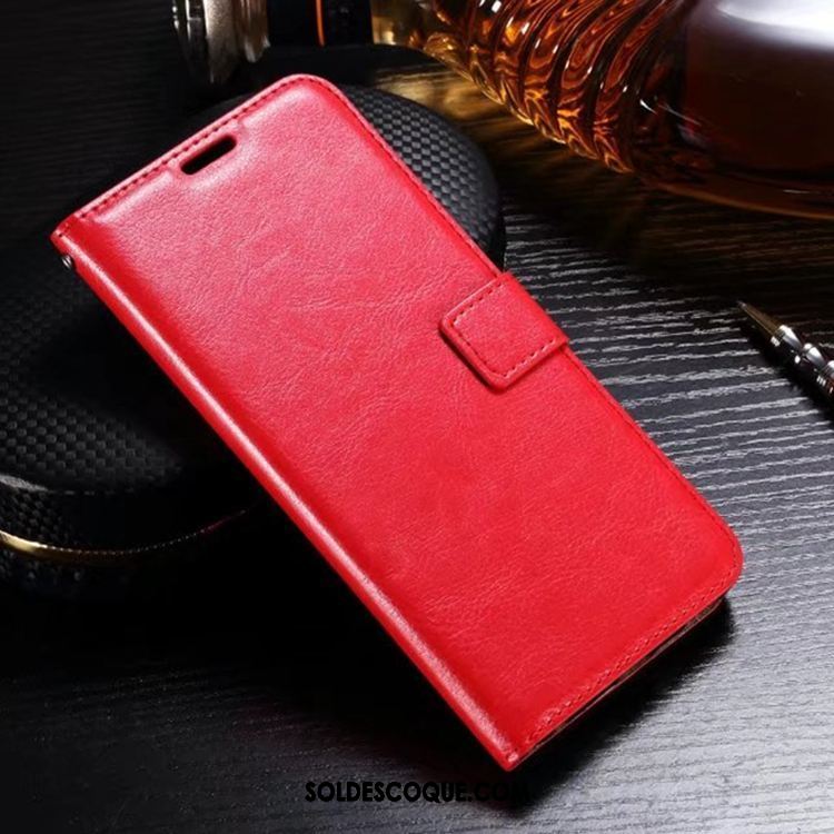 Coque Sony Xperia Xa1 Plus Téléphone Portable Rouge Carte Étui En Cuir Incassable France