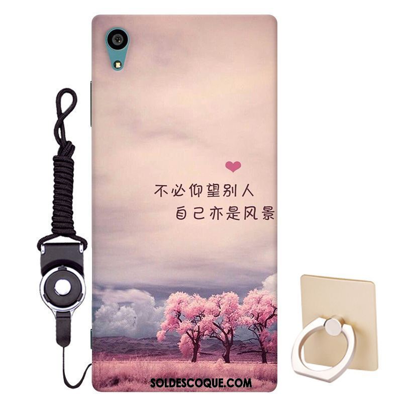 Coque Sony Xperia Xa1 Plus Téléphone Portable Étui Ornements Suspendus Rose Support Pas Cher