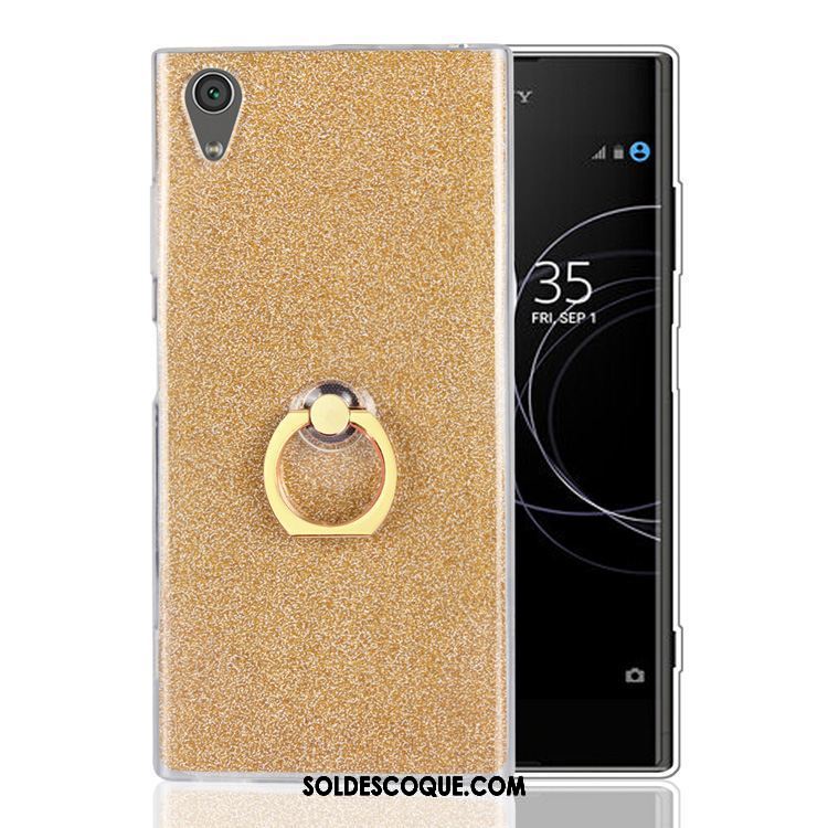 Coque Sony Xperia Xa1 Plus Étui Protection Incassable Anneau Or Pas Cher