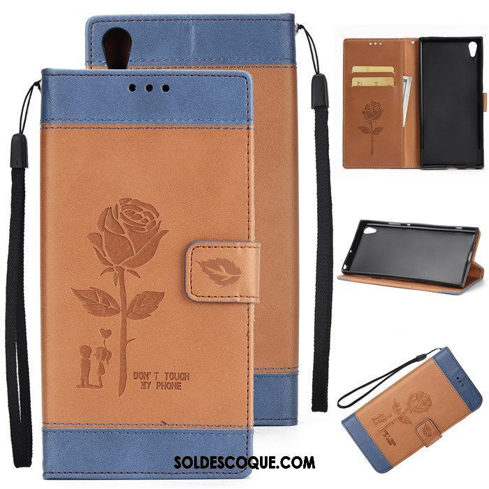 Coque Sony Xperia Xa1 Portefeuille Protection Étui En Cuir Incassable Téléphone Portable Pas Cher