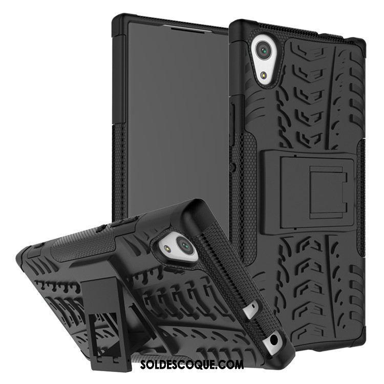 Coque Sony Xperia Xa1 Protection Noir Étui En Cuir Incassable Téléphone Portable Soldes