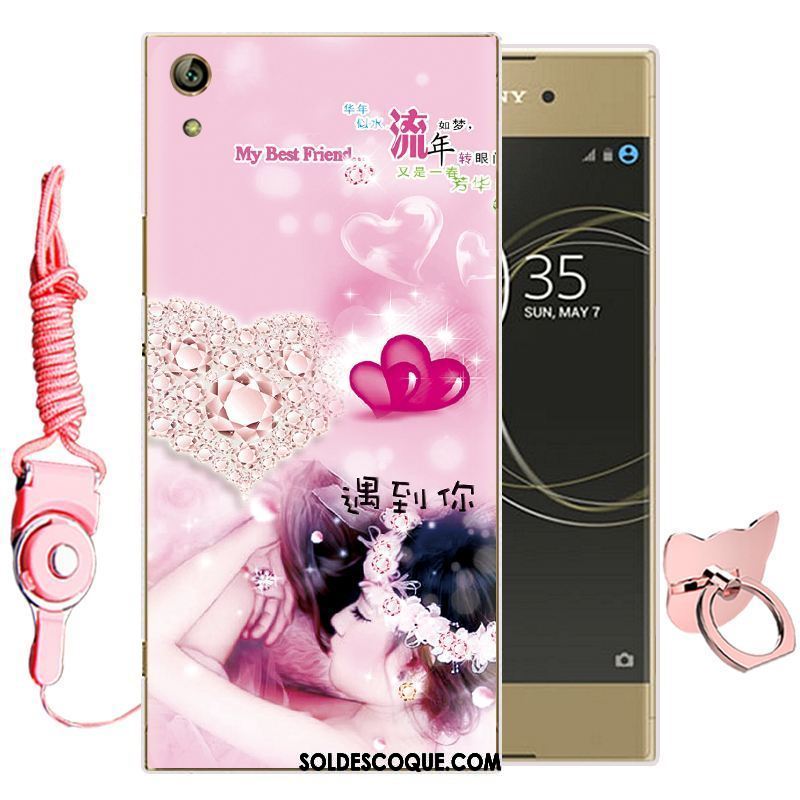 Coque Sony Xperia Xa1 Silicone Téléphone Portable Rose Étui Dessin Animé France