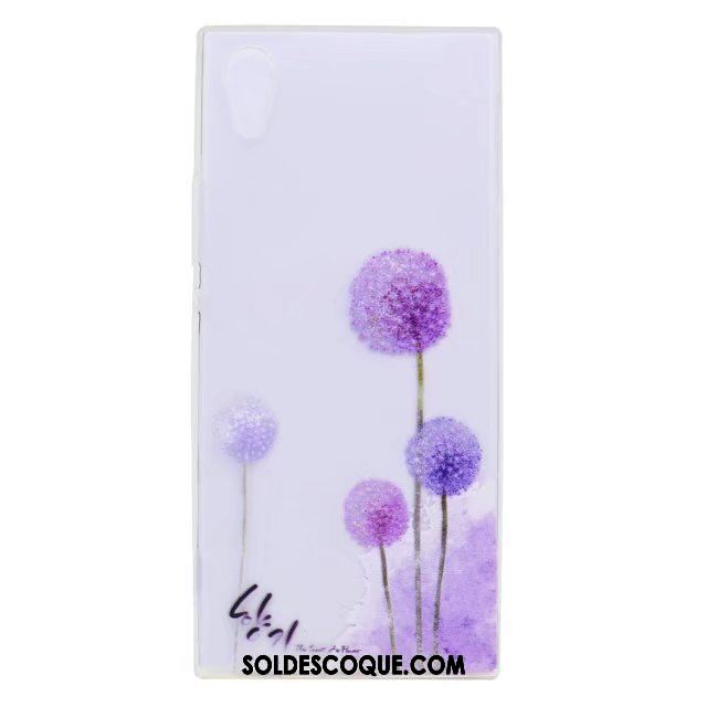 Coque Sony Xperia Xa1 Transparent Téléphone Portable Étui Peinture Rose Pas Cher