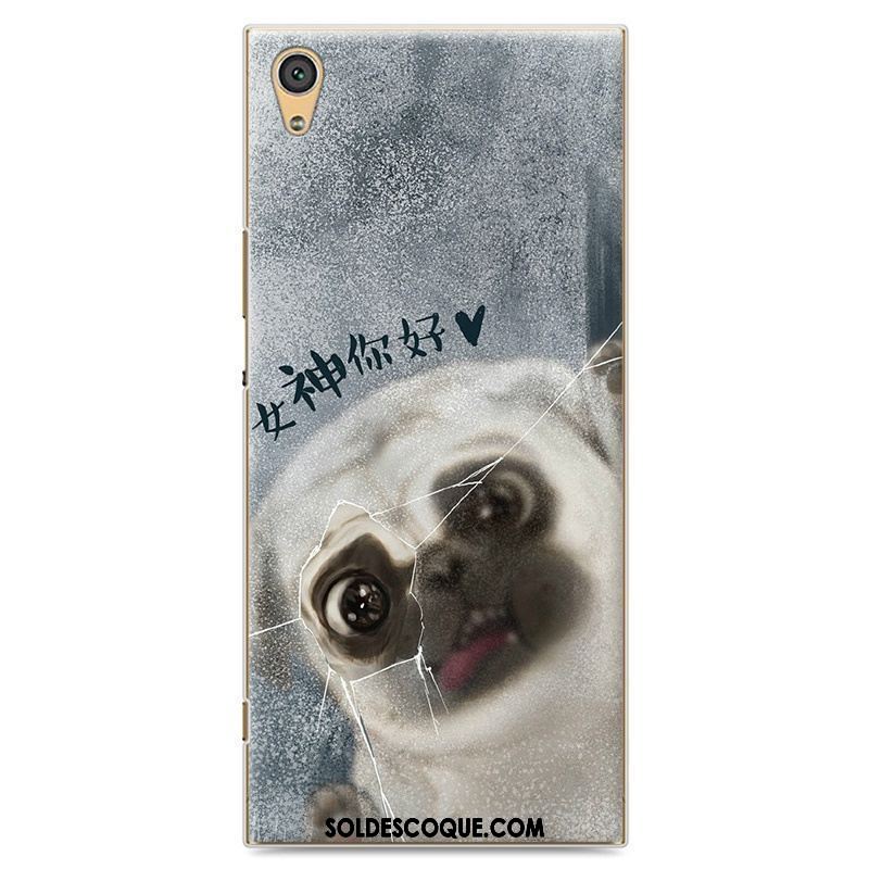 Coque Sony Xperia Xa1 Téléphone Portable Gris Protection Dessin Animé Peinture Housse En Ligne