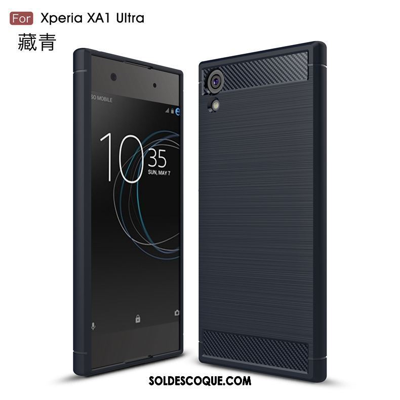 Coque Sony Xperia Xa1 Ultra Fibre Téléphone Portable Tout Compris Rouge Fluide Doux Pas Cher